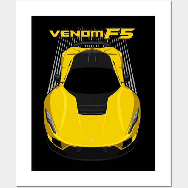 Hennessey Venom F5 - Yellow Wall Art by V8social